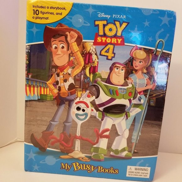 Disney Pixar Toy Story 4 My Busy Books Playset Woody Buzz Forky Activity Kit - Picture 1 of 9